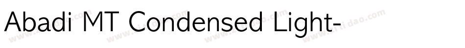 Abadi MT Condensed Light字体转换